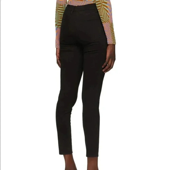 FRAME denim | Black 'Le Skinny High' Jeans in Film Noir - Picture 3 of 15